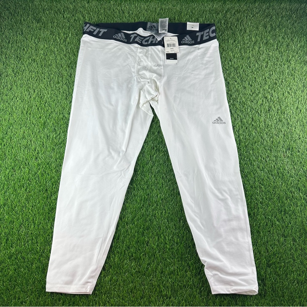 Adidas Techfit Compression Pants Mens Sz XXXL 3XL Climawarm White Climalite NWT